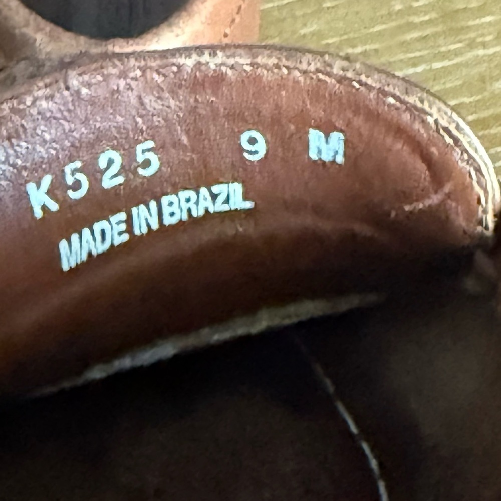 Bass Brown Leather Loafers with Fringe Detail Size 9M - Picture 8 of 12